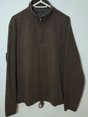 Massimo Dutti Brown Quarter Zip Pullover Sweatshirt XXL
